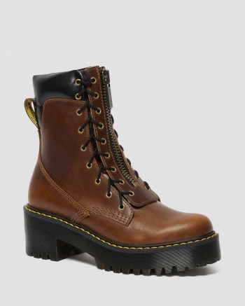Dr Martens Karmilla Leather Šnurovacie Čižmy Damske Hnede | 3194-VNJPE